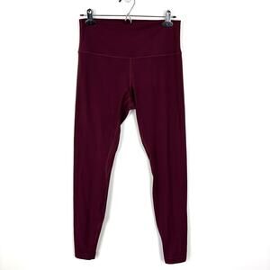 lululemon Align Ribbed High Rise Pant 28" W5EU7S Wine Red 10